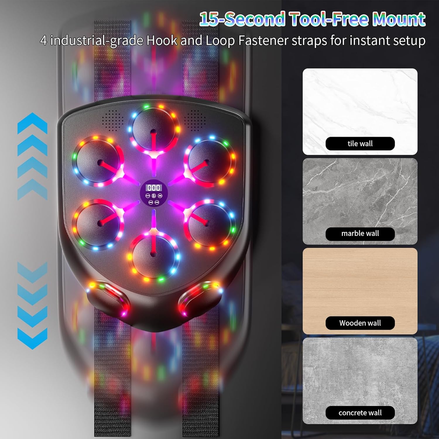Music Boxing Machine con Luci LED Bluetooth - immagine 8