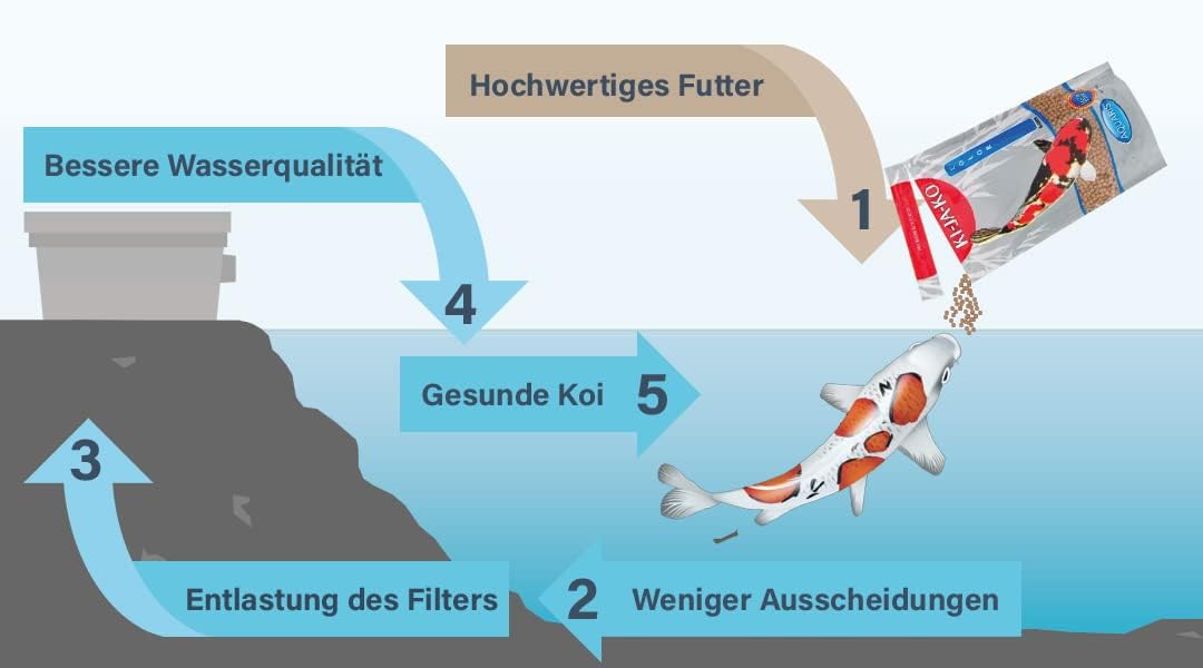 Ki-ja-ko Color Mangime per Pesci Koi 3kg / 6mm - immagine 2