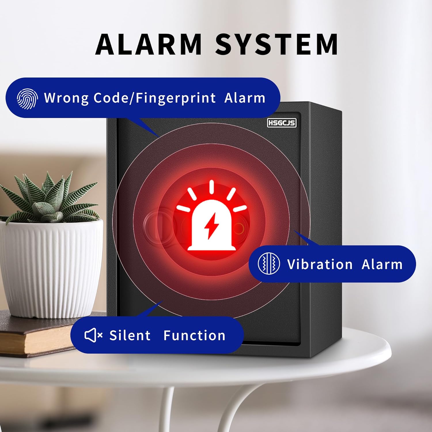 Hsgcjs Cassaforte Biometrica con Impronta Digitale - immagine 6