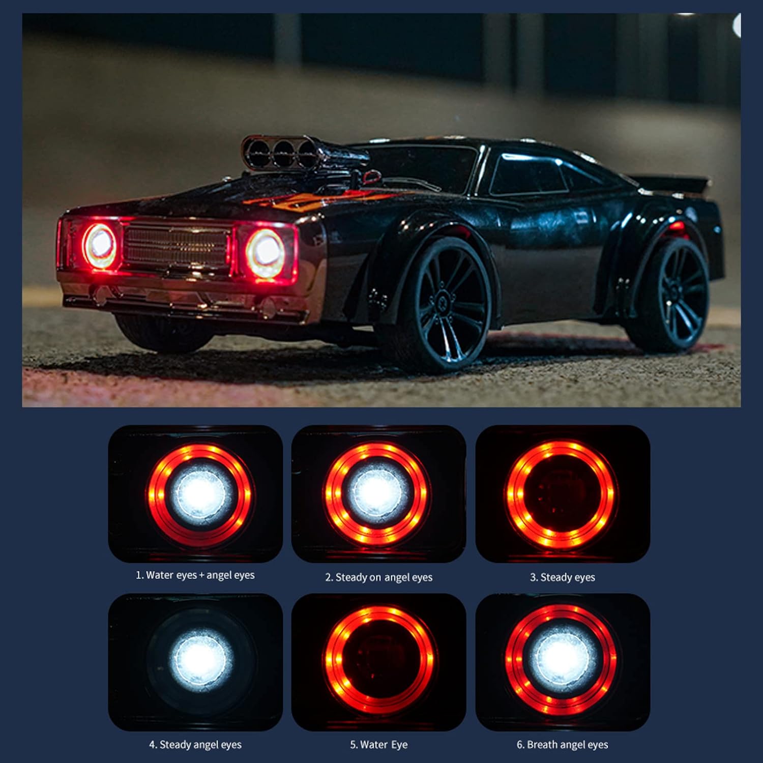 Goolsky RC Drift Car 1/16 - 35KM/H 4WD, Blu - immagine 3