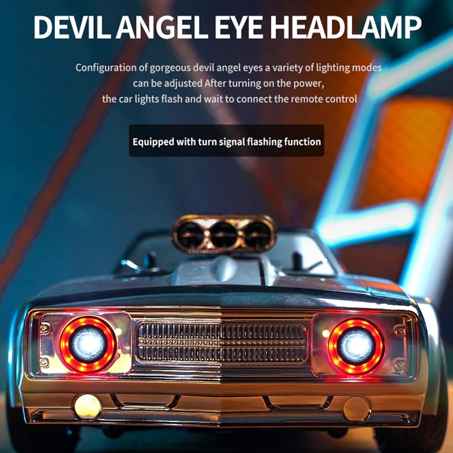 Goolsky RC Drift Car 1/16 - 35KM/H 4WD, Blu - immagine 5