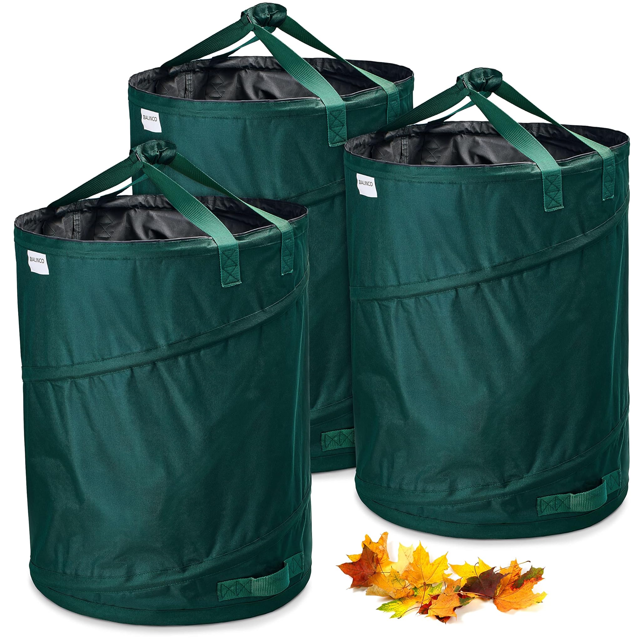 Sacco Pop-Up per Rifiuti da Giardino 3x 170 Litri, Verde