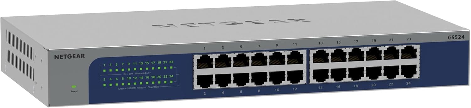 Netgear Switch Ethernet Non Gestito a 24 Porte (GS524)