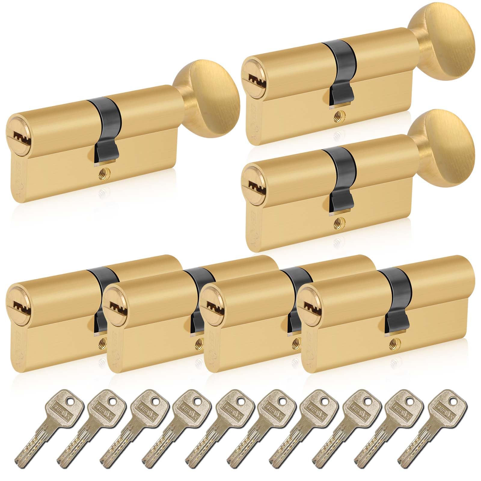 Sepox Cilindro Europeo per Porta 60mm, Ottone