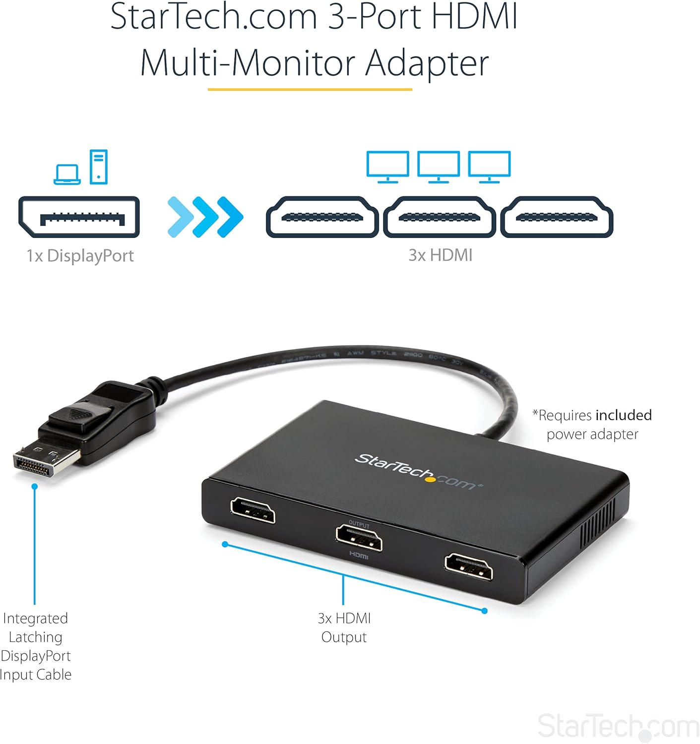 Startech.com Adattatore DisplayPort a HDMI - Hub MST - immagine 2