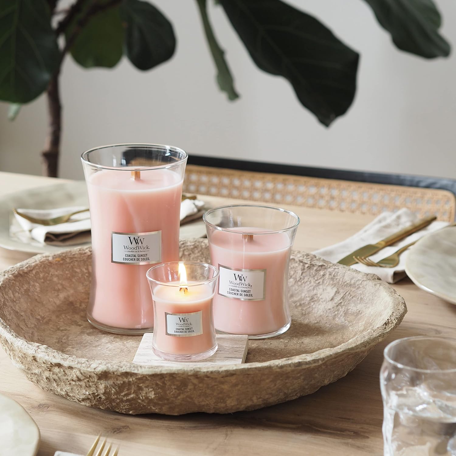 Woodwick Candela Coastal Sunset, Large - immagine 6