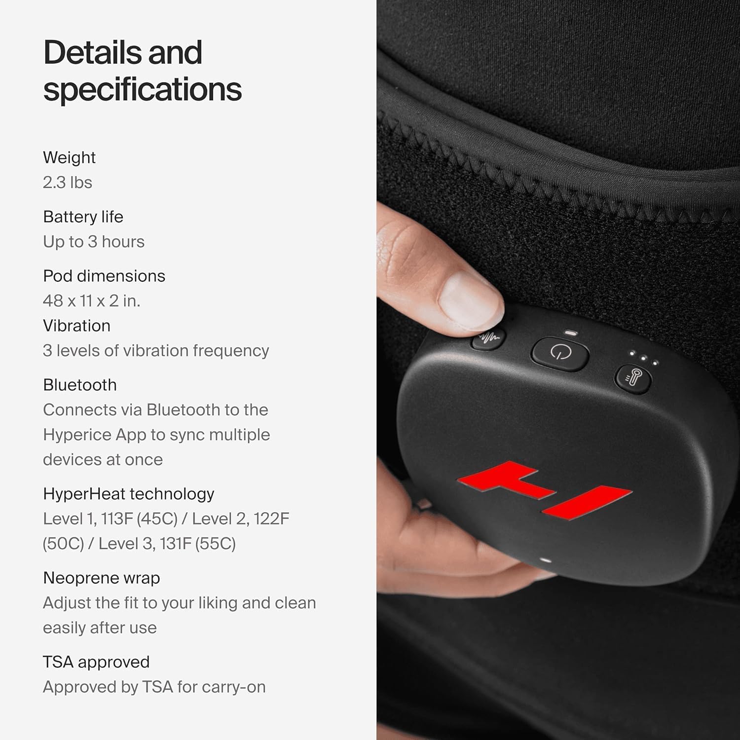 Hyperice Venom 2 Indietro - Avvolgimento avanzato di calore e vibrazioni - immagine 3