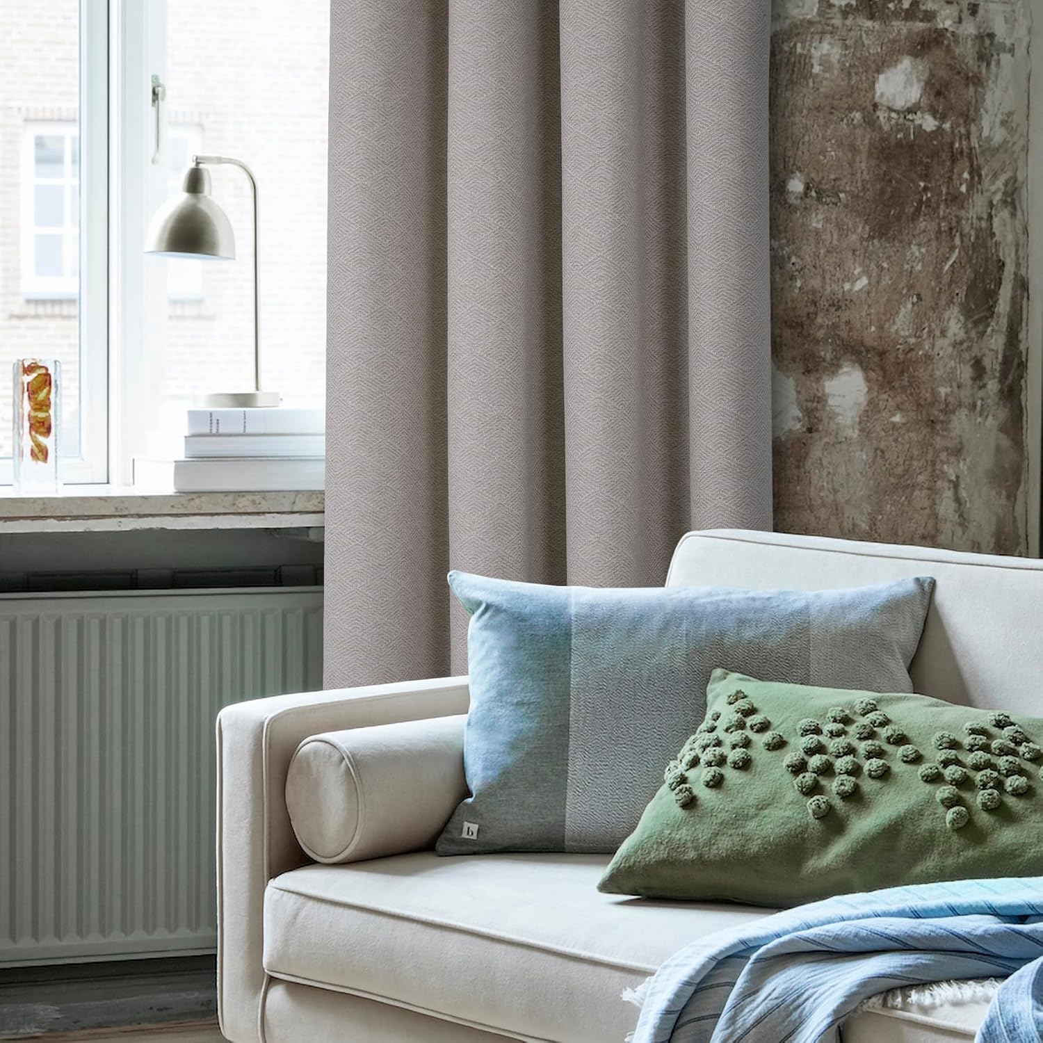 Always4u Tende Semi-Oscuranti in Lana, Beige (Set 2) - immagine 3