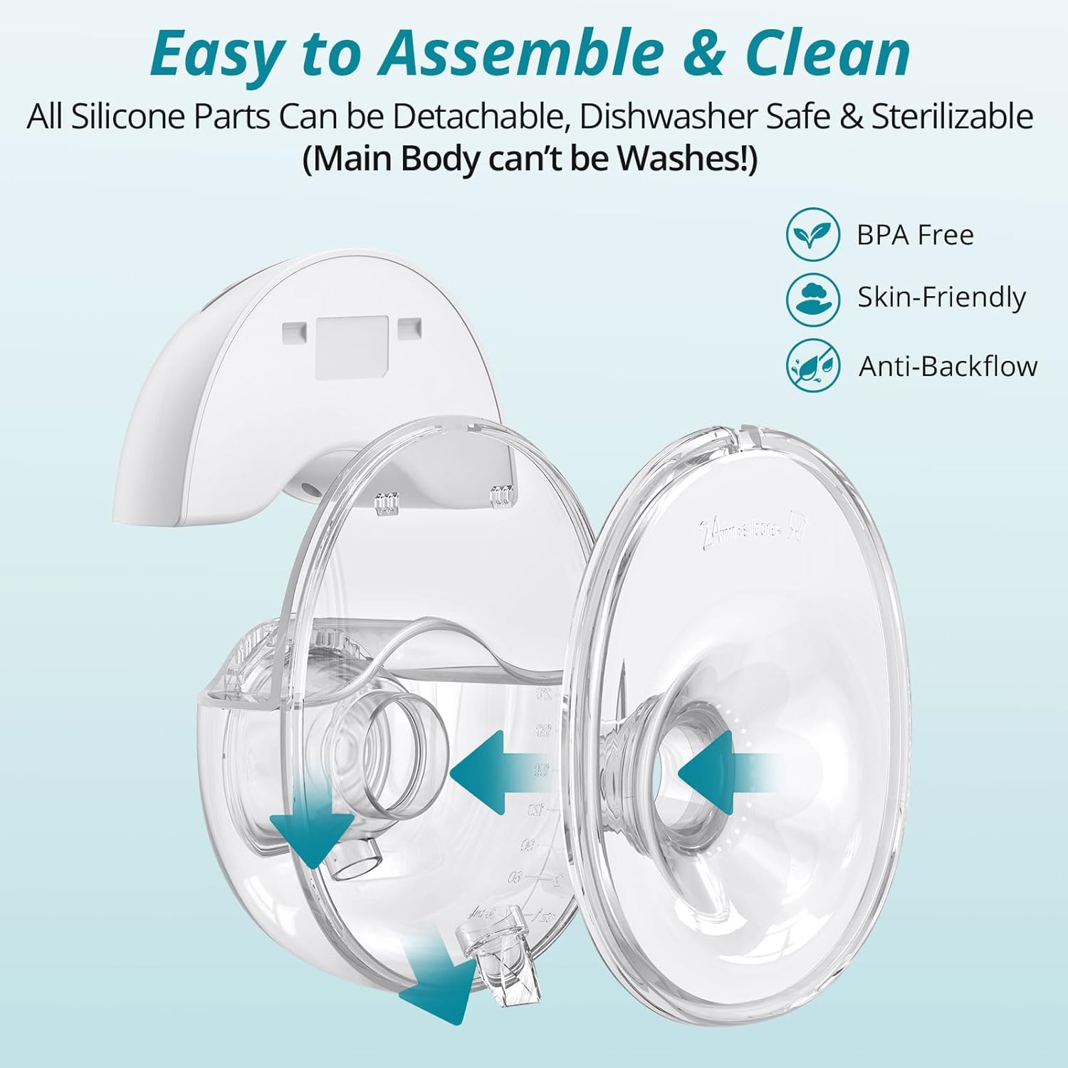 Tiralatte Indossabile Senza Mani 210ml (2 pezzi) - immagine 3