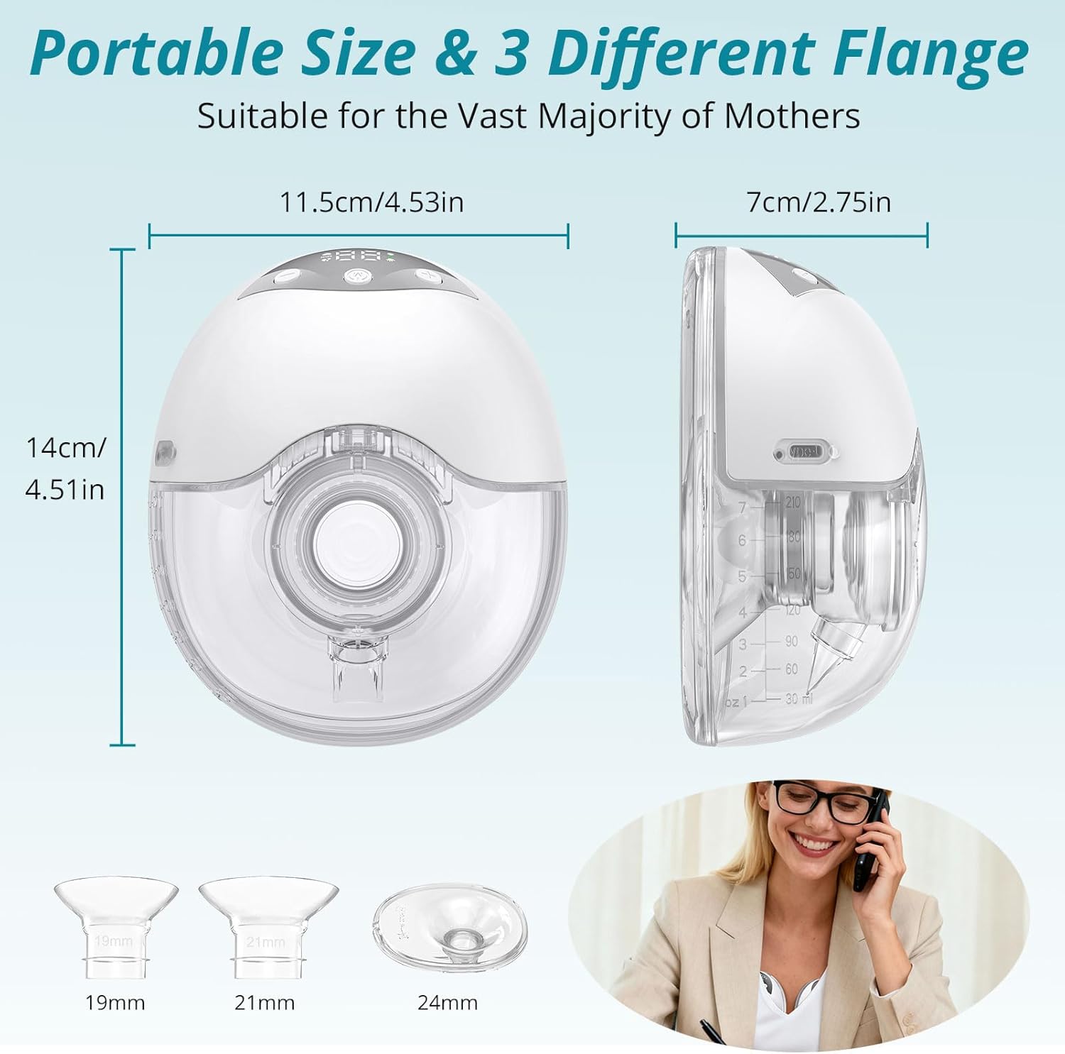 Tiralatte Indossabile Senza Mani 210ml (2 pezzi) - immagine 4