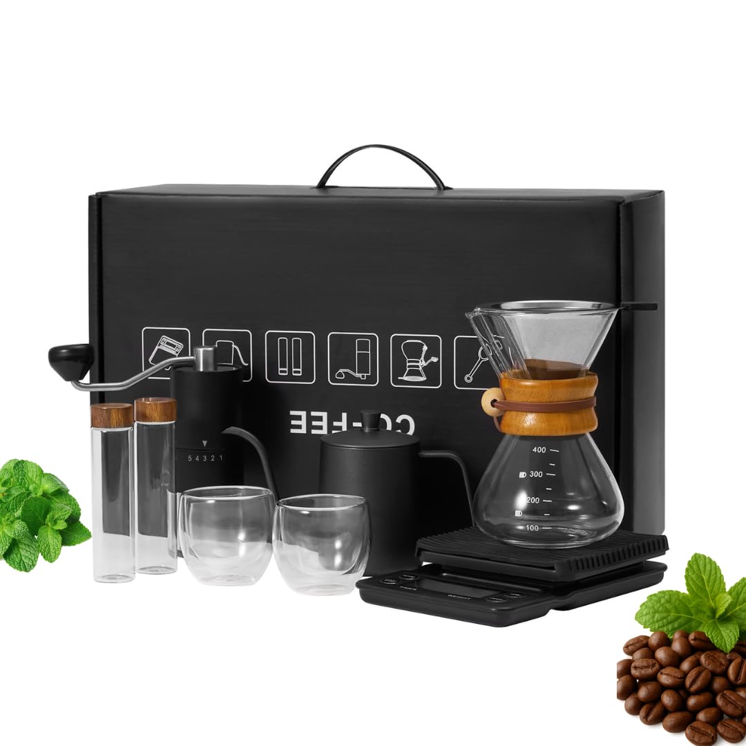 Generisch Set Macchina da Caffè Manuale 9 Pezzi