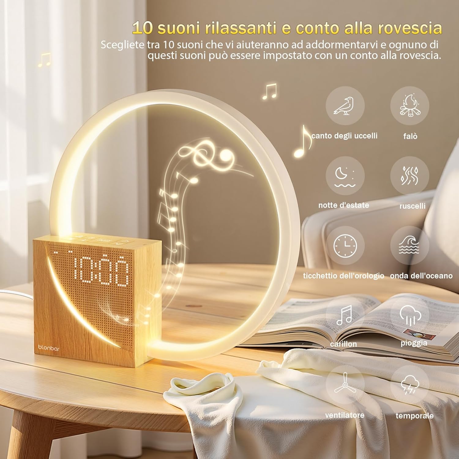 blonbar Lampada da Comodino con Wake up Light - immagine 6