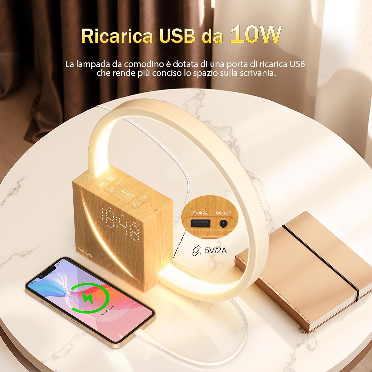 blonbar Lampada da Comodino con Wake up Light - immagine 7