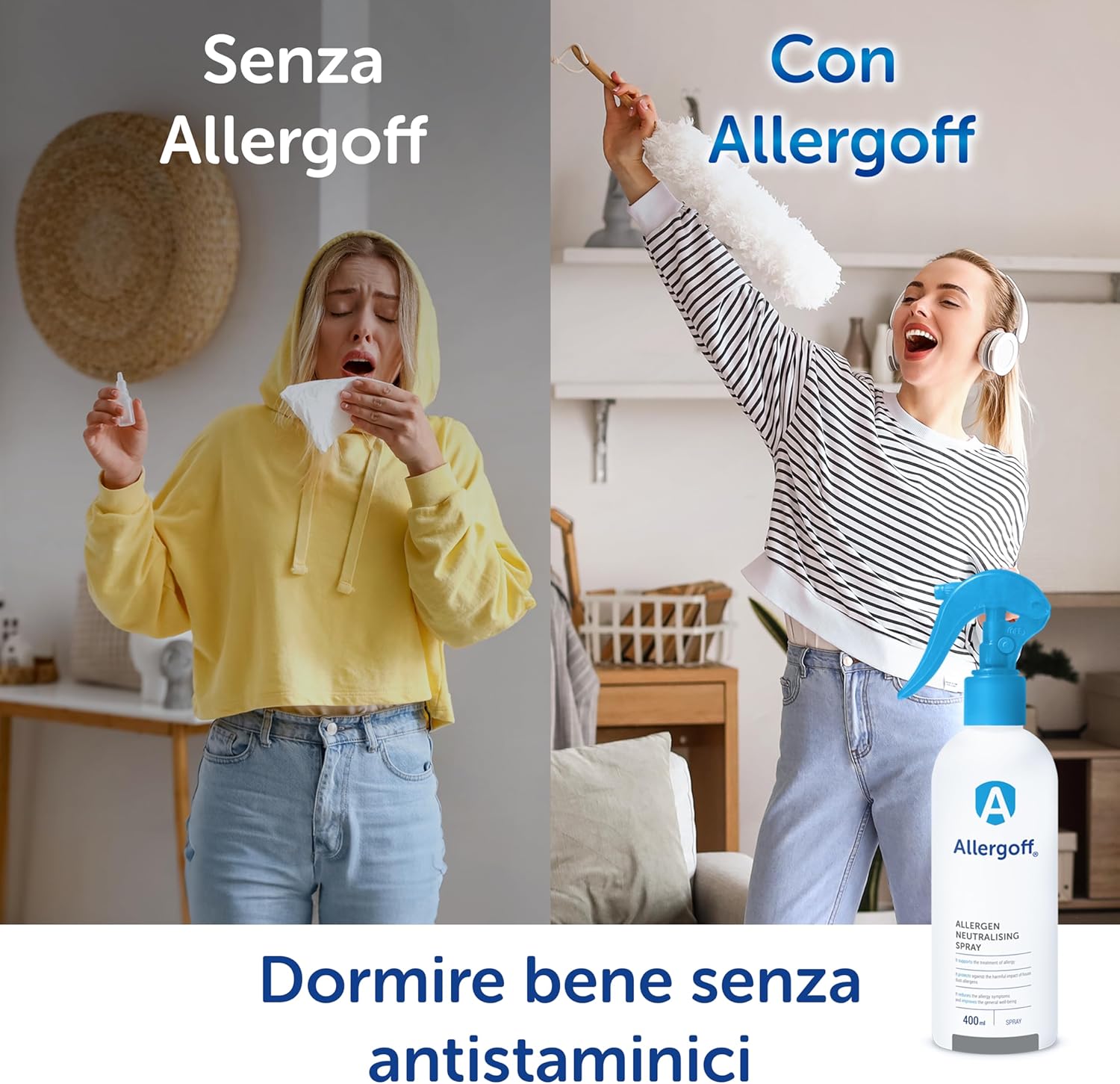 Allergoff Spray Antiacaro 100% Atossico 2x400ml - immagine 8