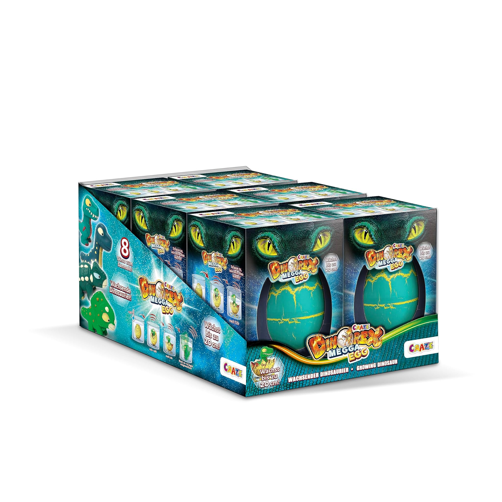 CRAZE DINOREX - 6 Uova Dinosauro che si Schiudono in Acqua