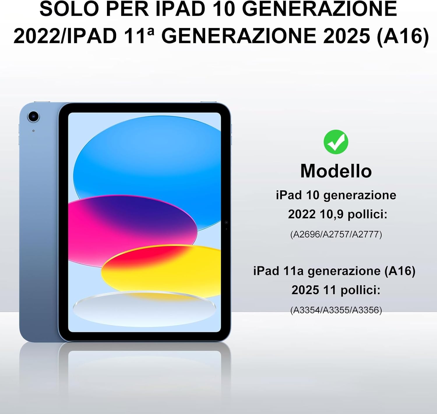 Tastiera iPad 10/11 Gen (10.9/11") con Touchpad, Grigio Chiaro - immagine 2