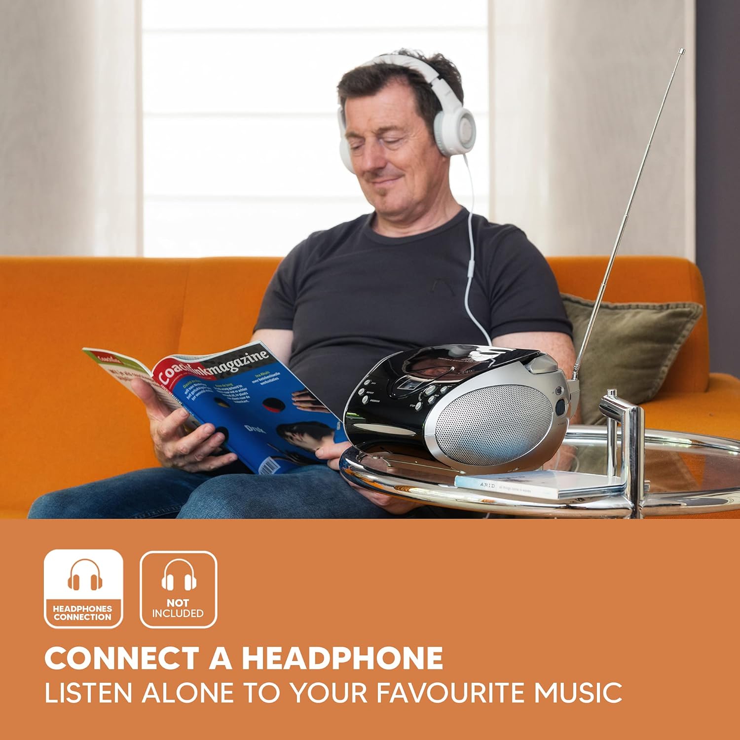 Lenco Scd-24S Stereo Portatile con Radio e Lettore Cd - immagine 3