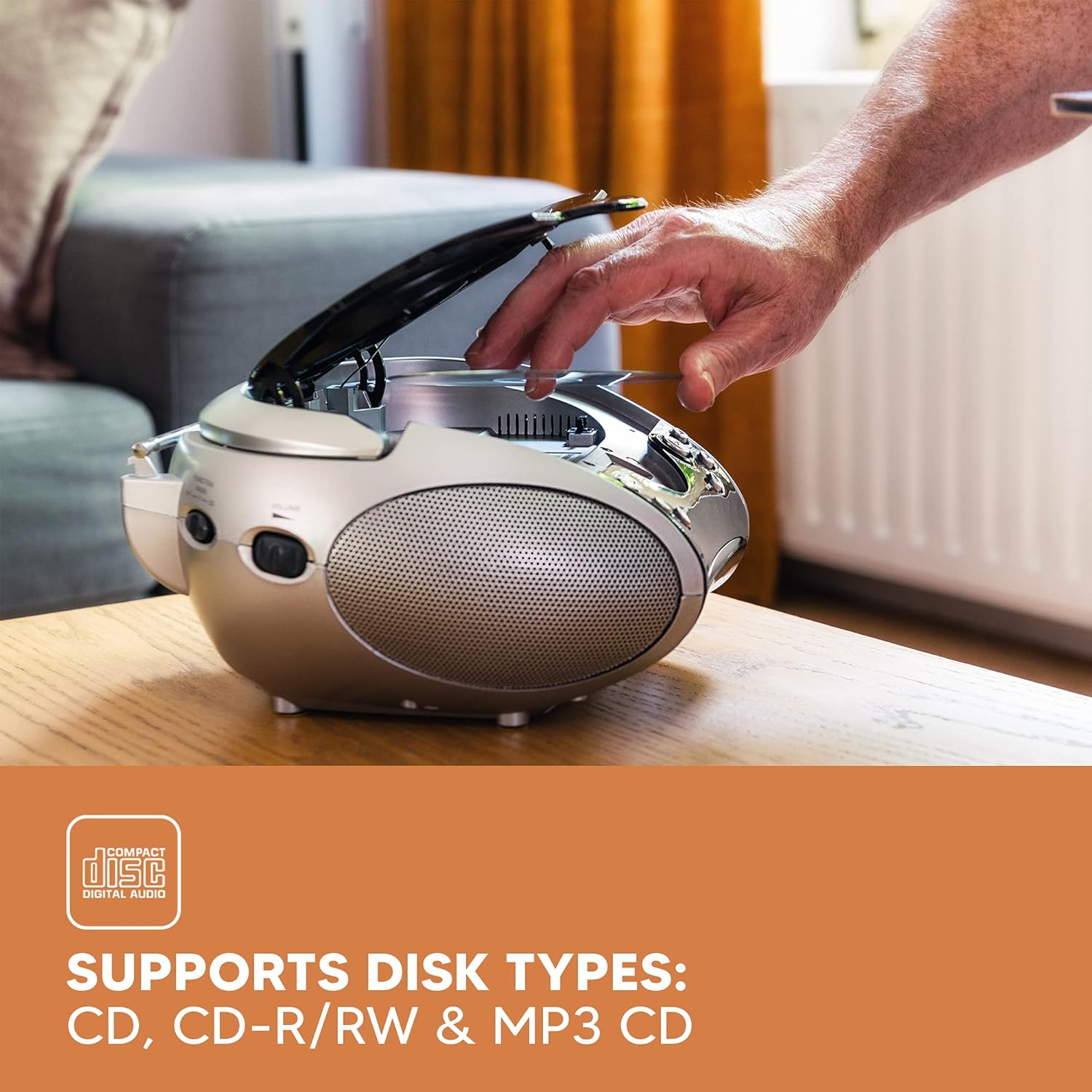 Lenco Scd-24S Stereo Portatile con Radio e Lettore Cd - immagine 5