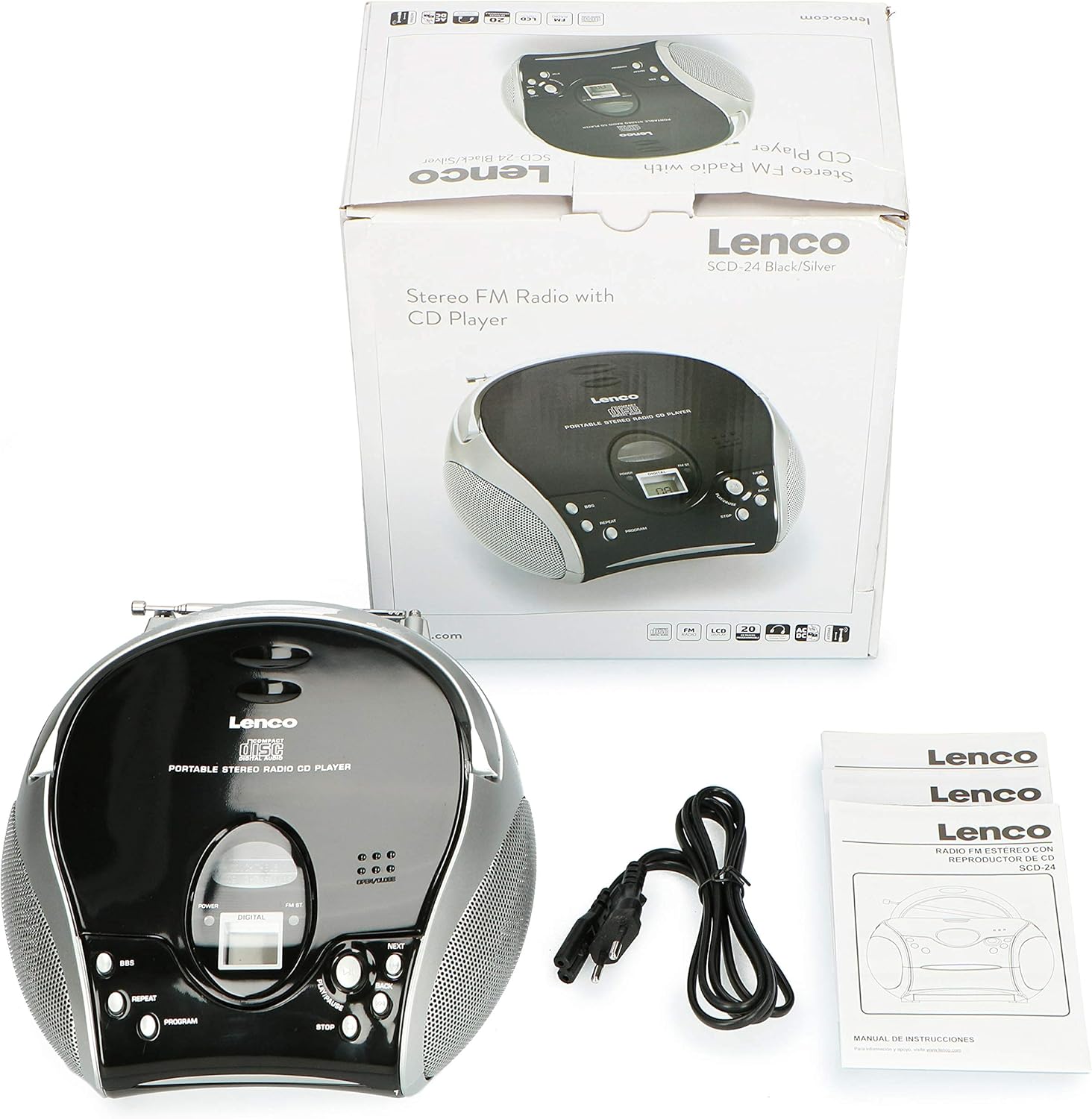 Lenco Scd-24S Stereo Portatile con Radio e Lettore Cd - immagine 9