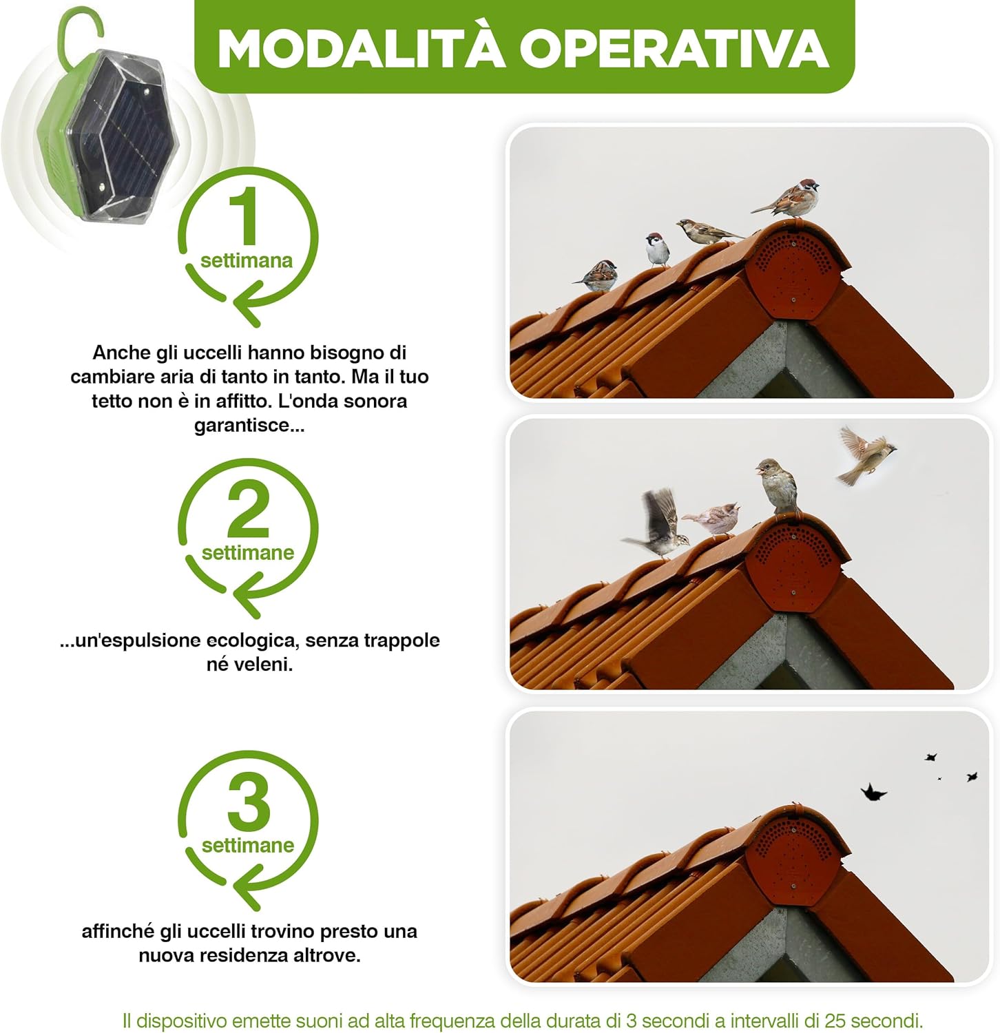 Isotronic Deterrente per Uccelli a Ultrasuoni - immagine 4