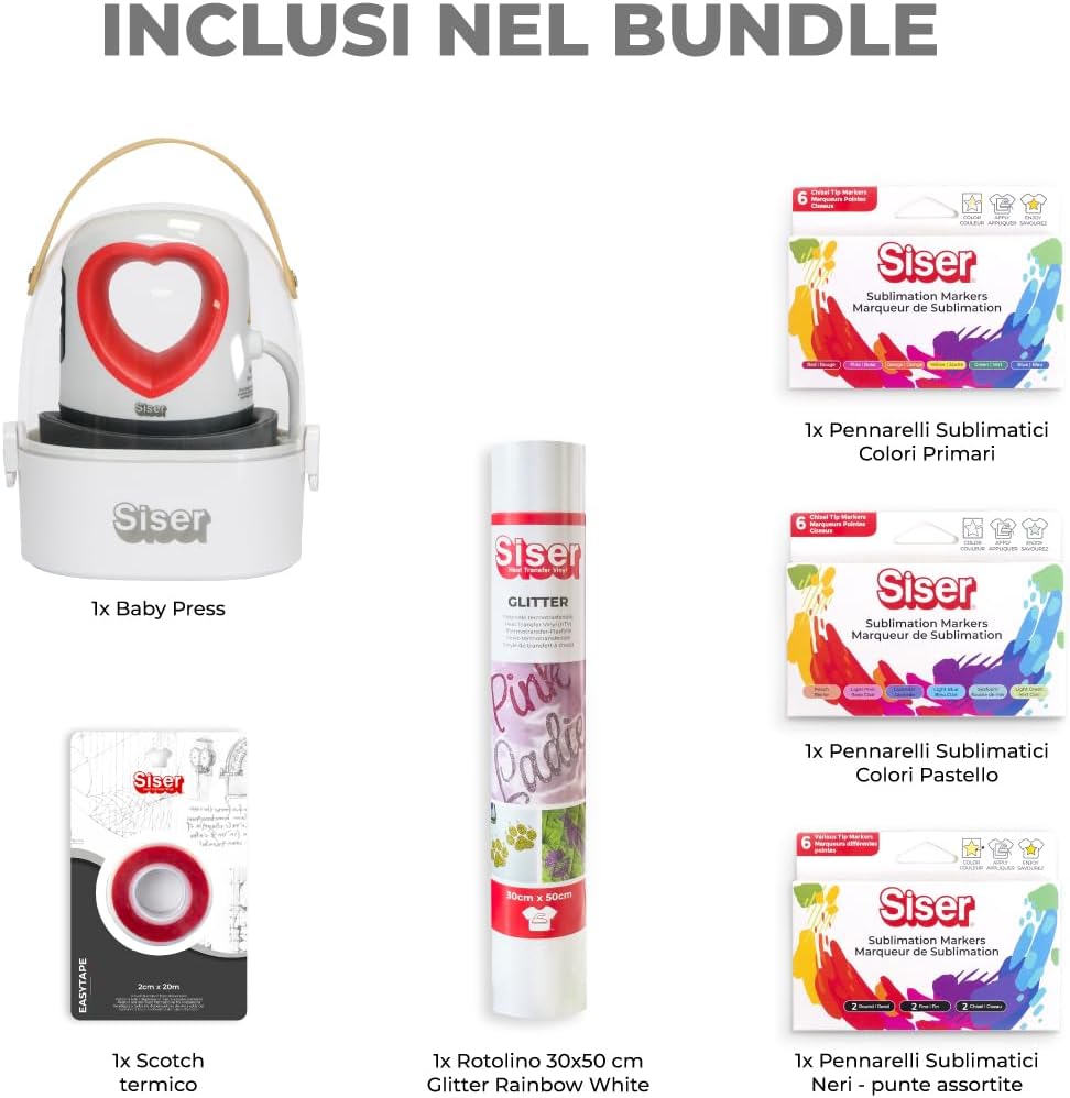 Siser Baby Press Pacchetto Subli - Mini Pressa a Caldo - immagine 2