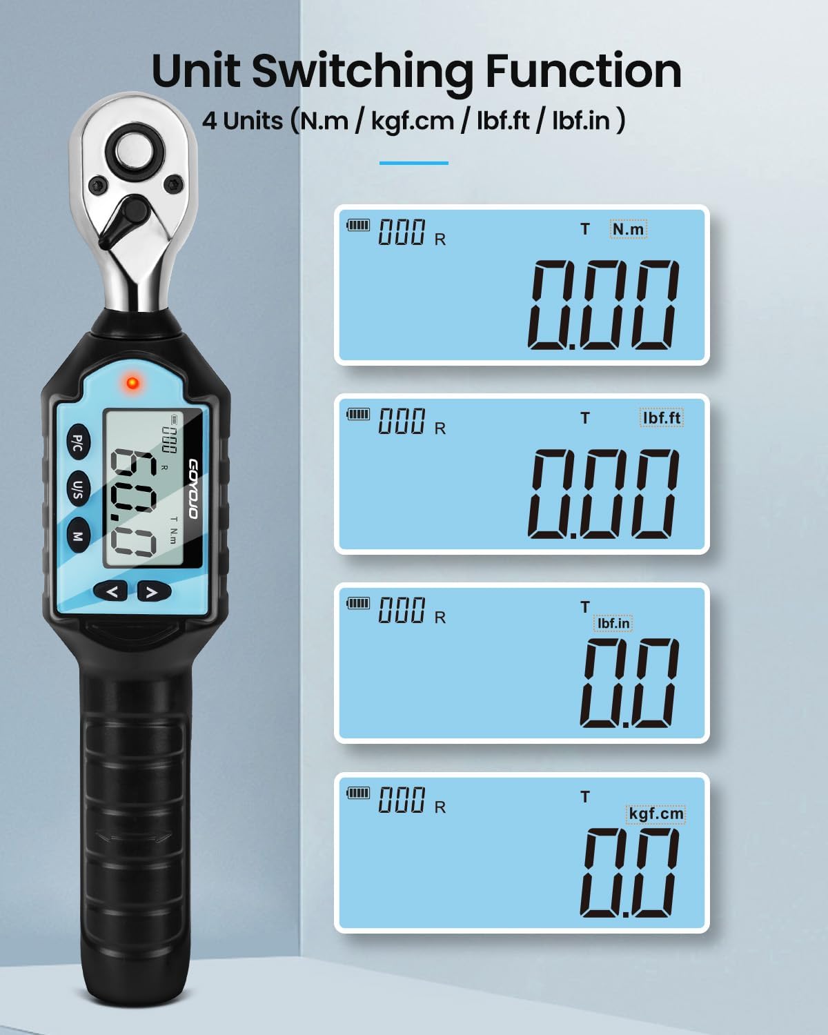 Goyojo Chiave Dinamometrica Digitale con Buzzer e LED - immagine 5