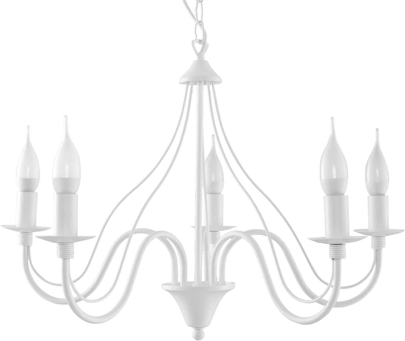 SOLLUX lighting Lampadario E14, Bianco, 60 x 60 x 80 cm Minerwa 5