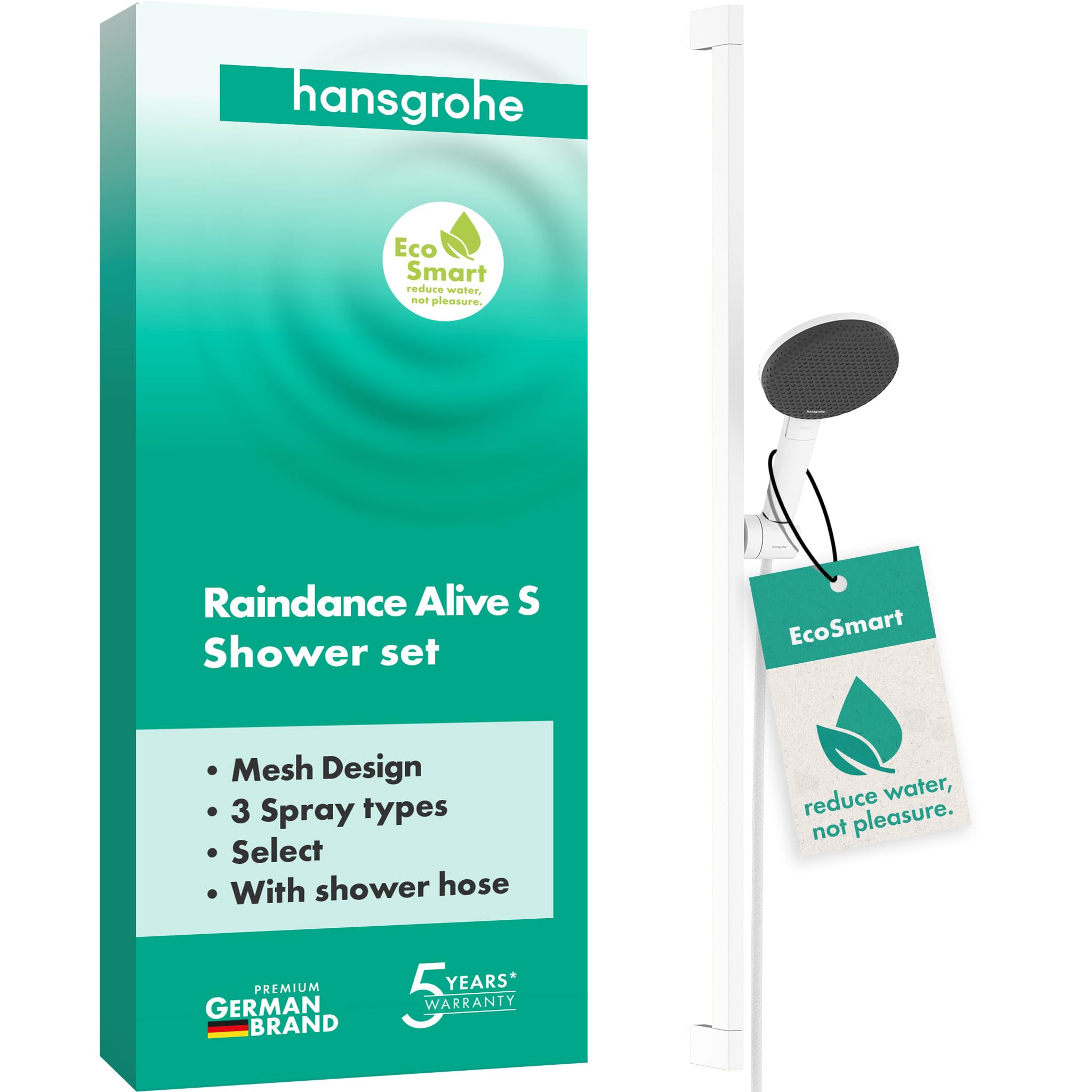 Hansgrohe Raindance Alive Select S - Set Doccetta, Bianco Opaco