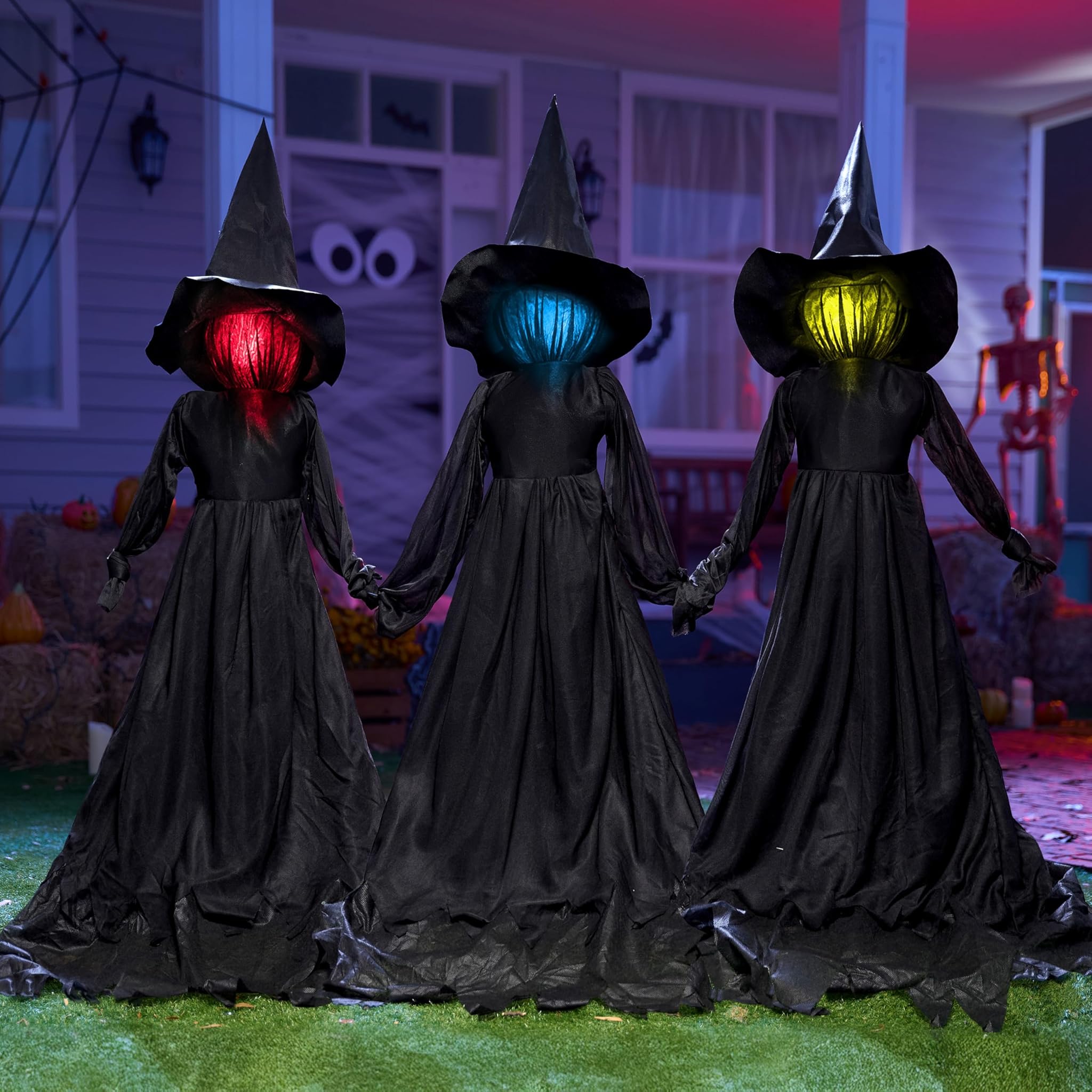 Joyin Decorazioni Strega Halloween con Suono e Luce (3 pz)