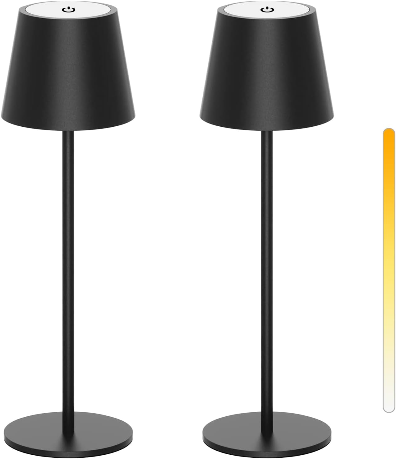 ANTELA Lampada da Tavolo LED Senza Fili Ricaricabile, Nero