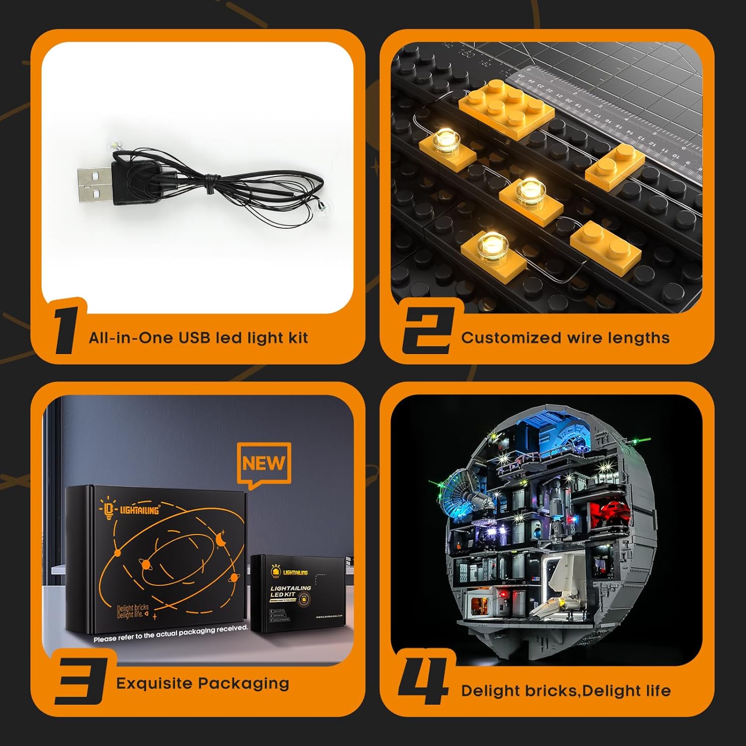 Lightailing Set Luci per Lego-75419 Morte Nera - immagine 4