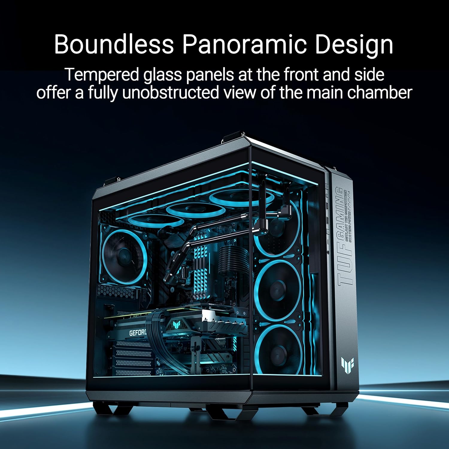 Asus TUF GAMING GT502 HORIZON TG ARGB WHITE Chassis - immagine 3