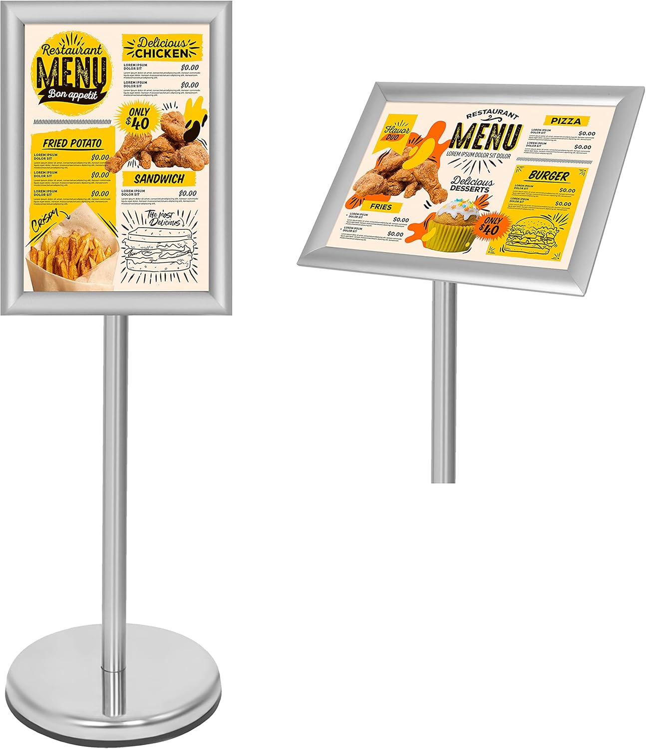 Belle Vous Espositore A4 Poster Board Argento - immagine 1