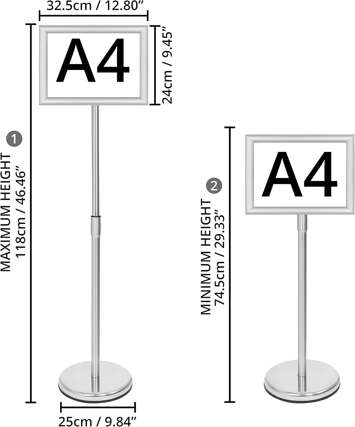 Belle Vous Espositore A4 Poster Board Argento - immagine 2