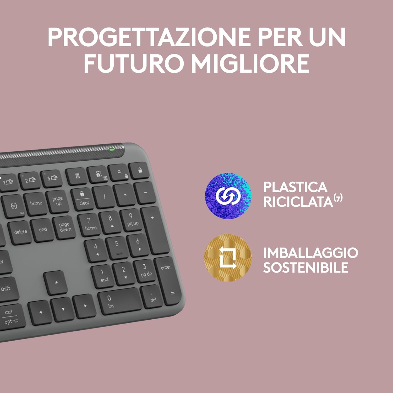 Logitech Signature Slim K950 - Tastiera Wireless Grafite - immagine 10