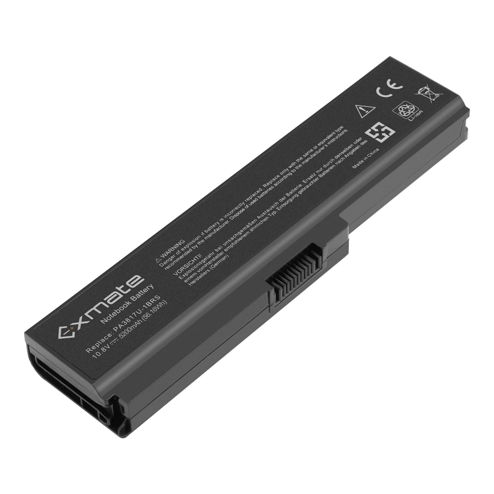 Exmate 5200mAh Batteria del Computer Portatile PA3817U-1BRS per Toshiba Satellite C660 L750 C650 C660D L750D A660 C655 L755 L650 C650D L655 C670D PA3634U-1BRS PABAS228 10,8V 56.16Wh
