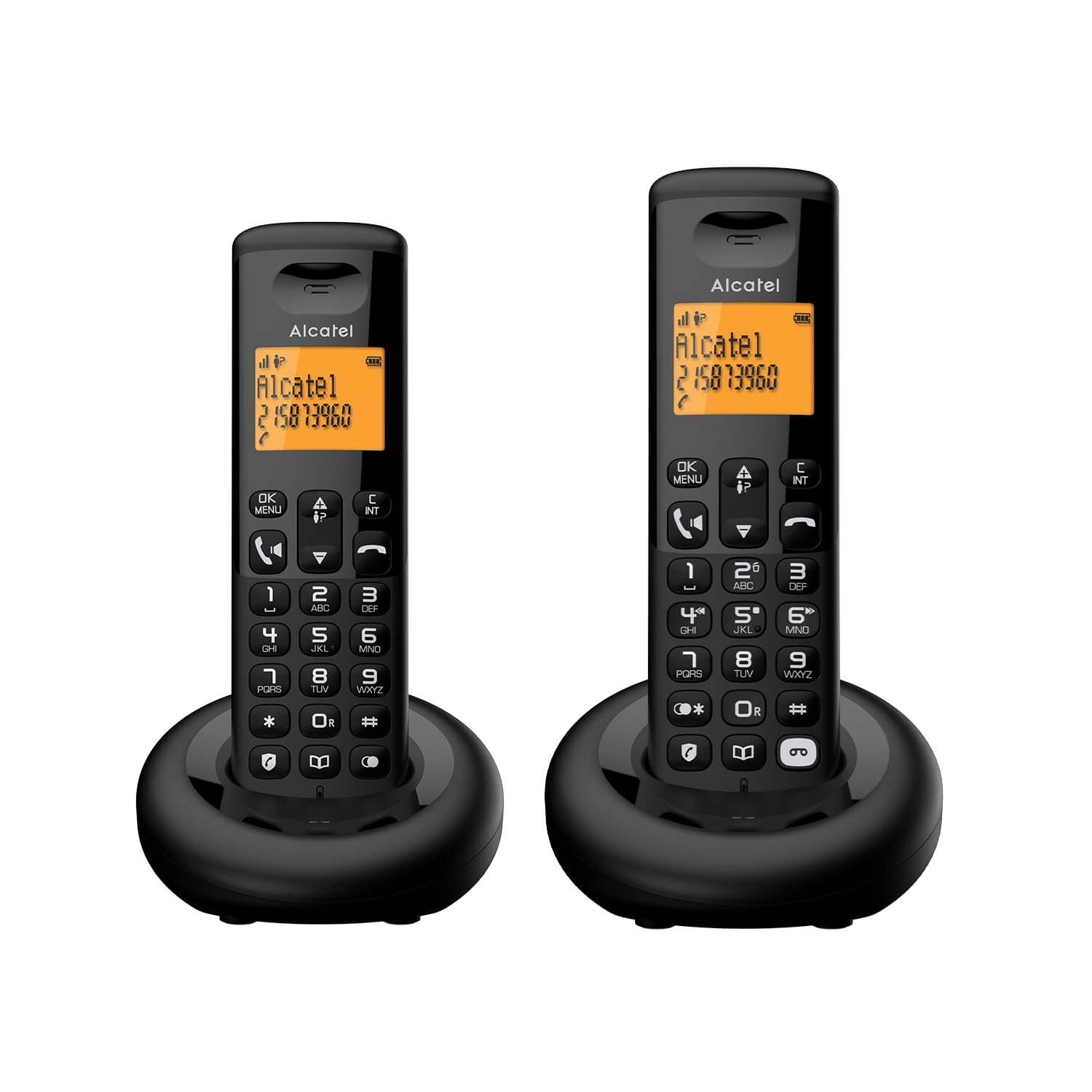 Alcatel E260 S. Voice Duo - Telefono Cordless DECT Nero