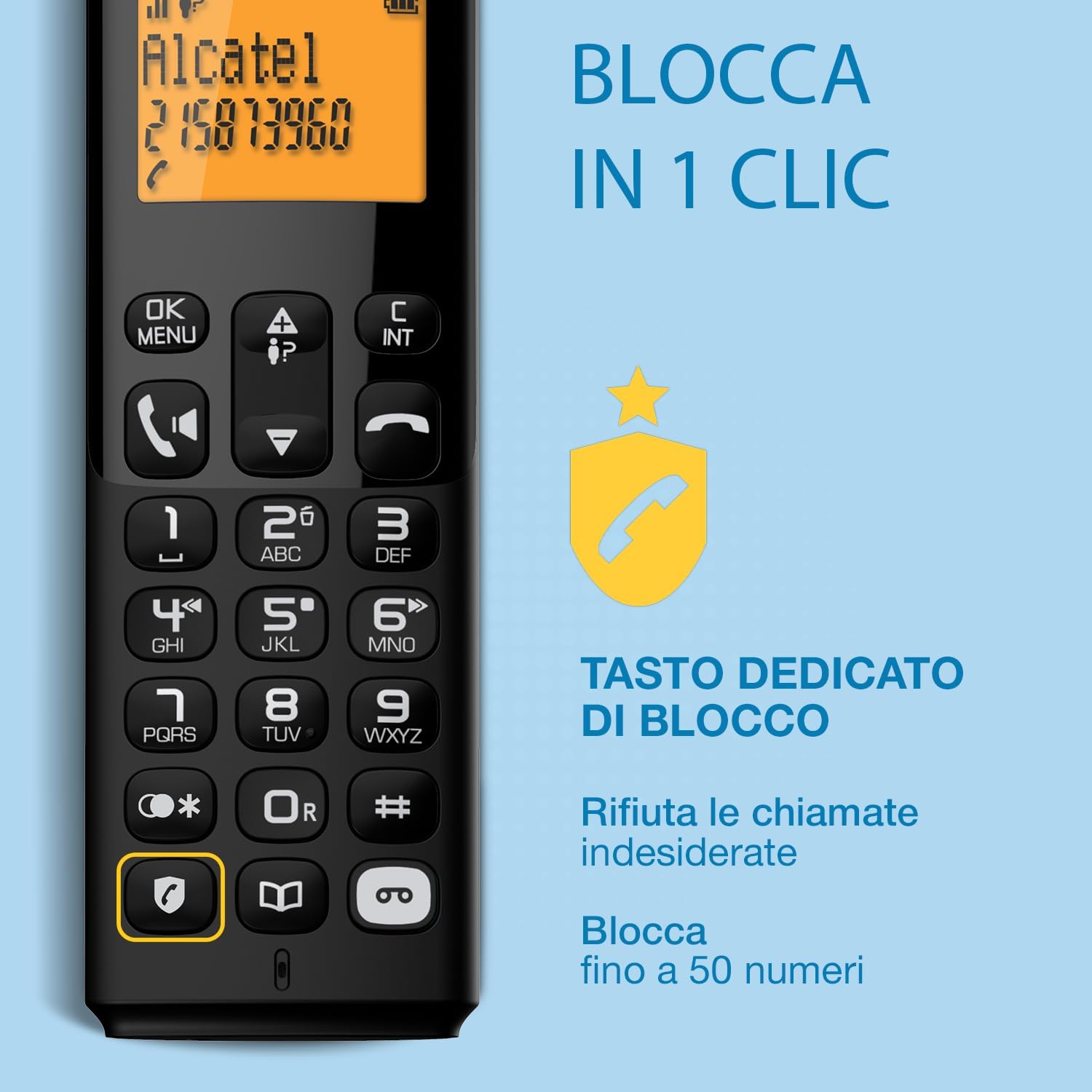 Alcatel E260 S. Voice Duo - Telefono Cordless DECT Nero - immagine 4