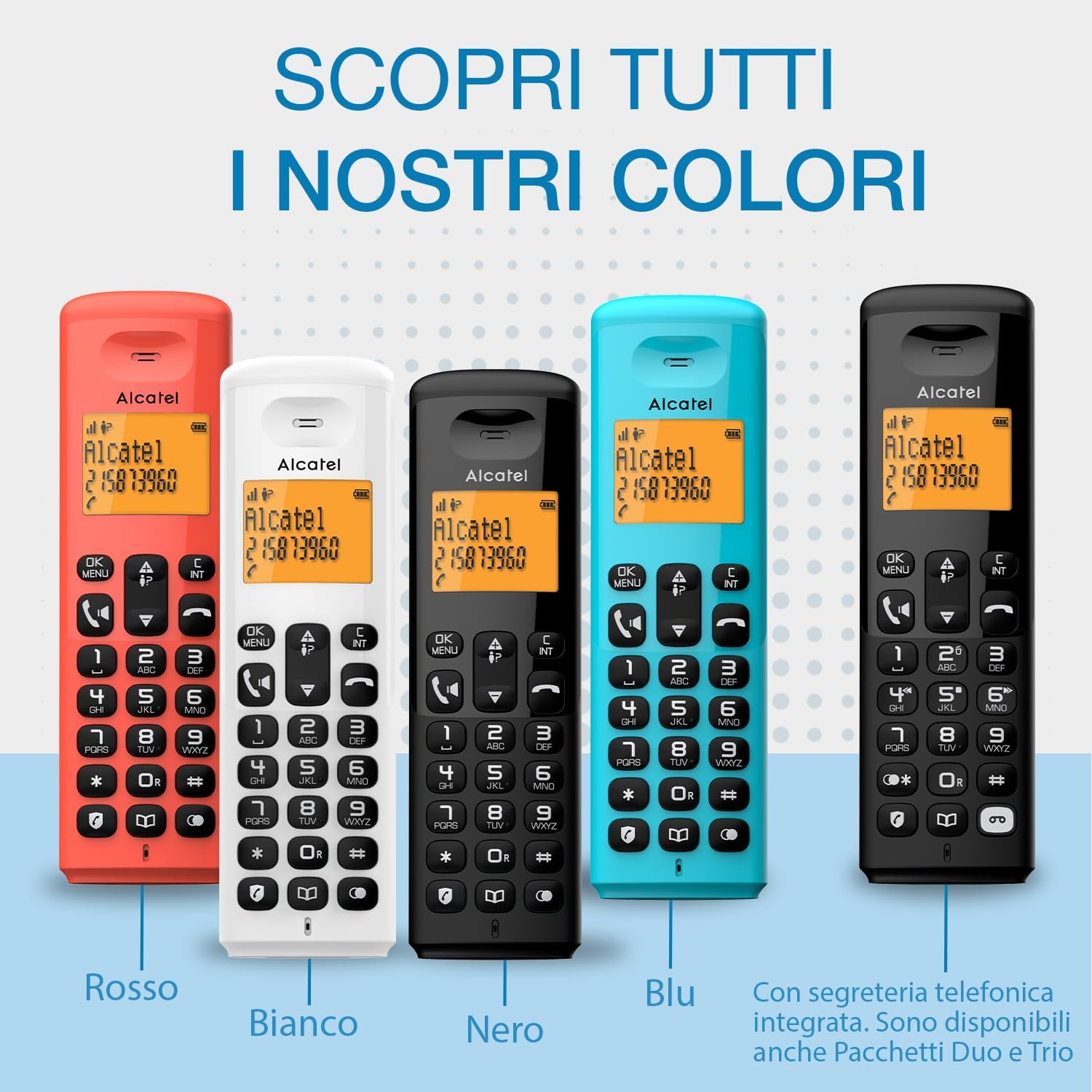 Alcatel E260 S. Voice Duo - Telefono Cordless DECT Nero - immagine 5