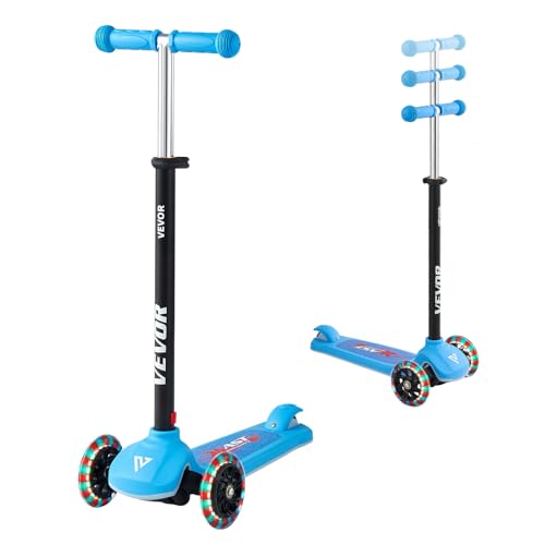 Vevor Monopattino 3 Ruote per Bambini 3+ Anni, Blu