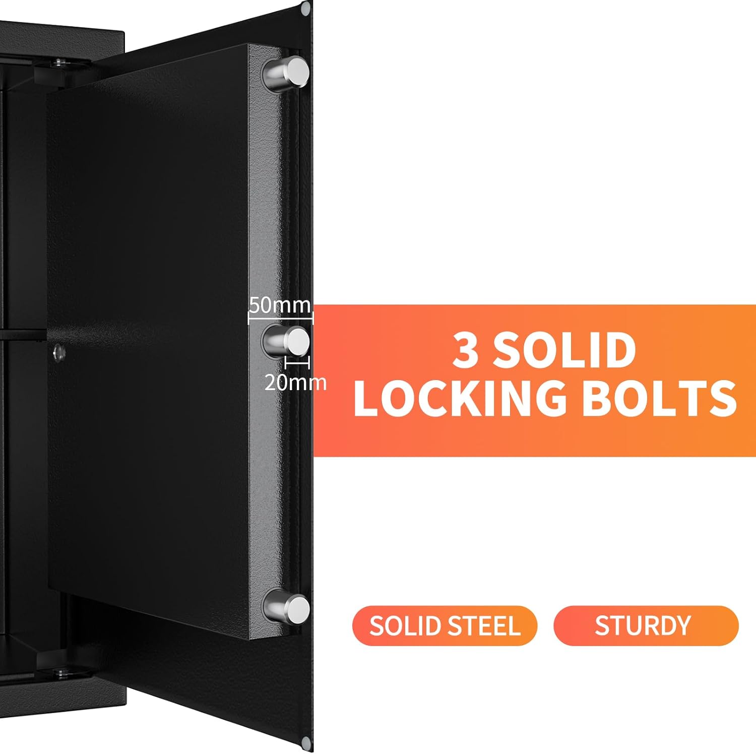 Wasjoye Cassaforte con Chiave 49L, 45x35x31CM - immagine 5