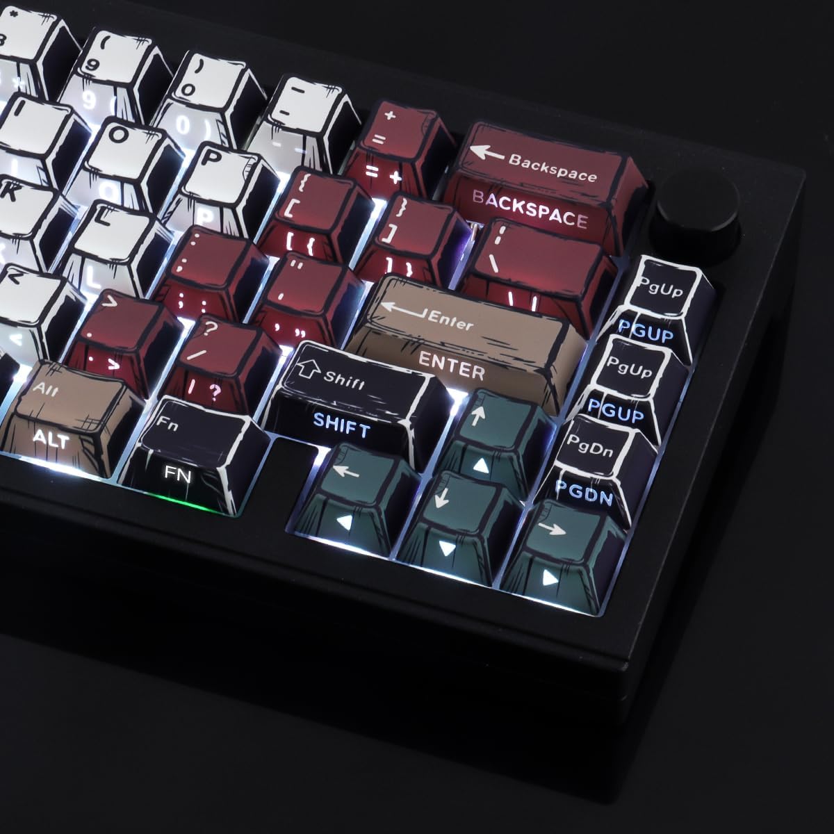 PBT Keycaps 134 Tasti Manga Mixed Light Retro Style - immagine 2