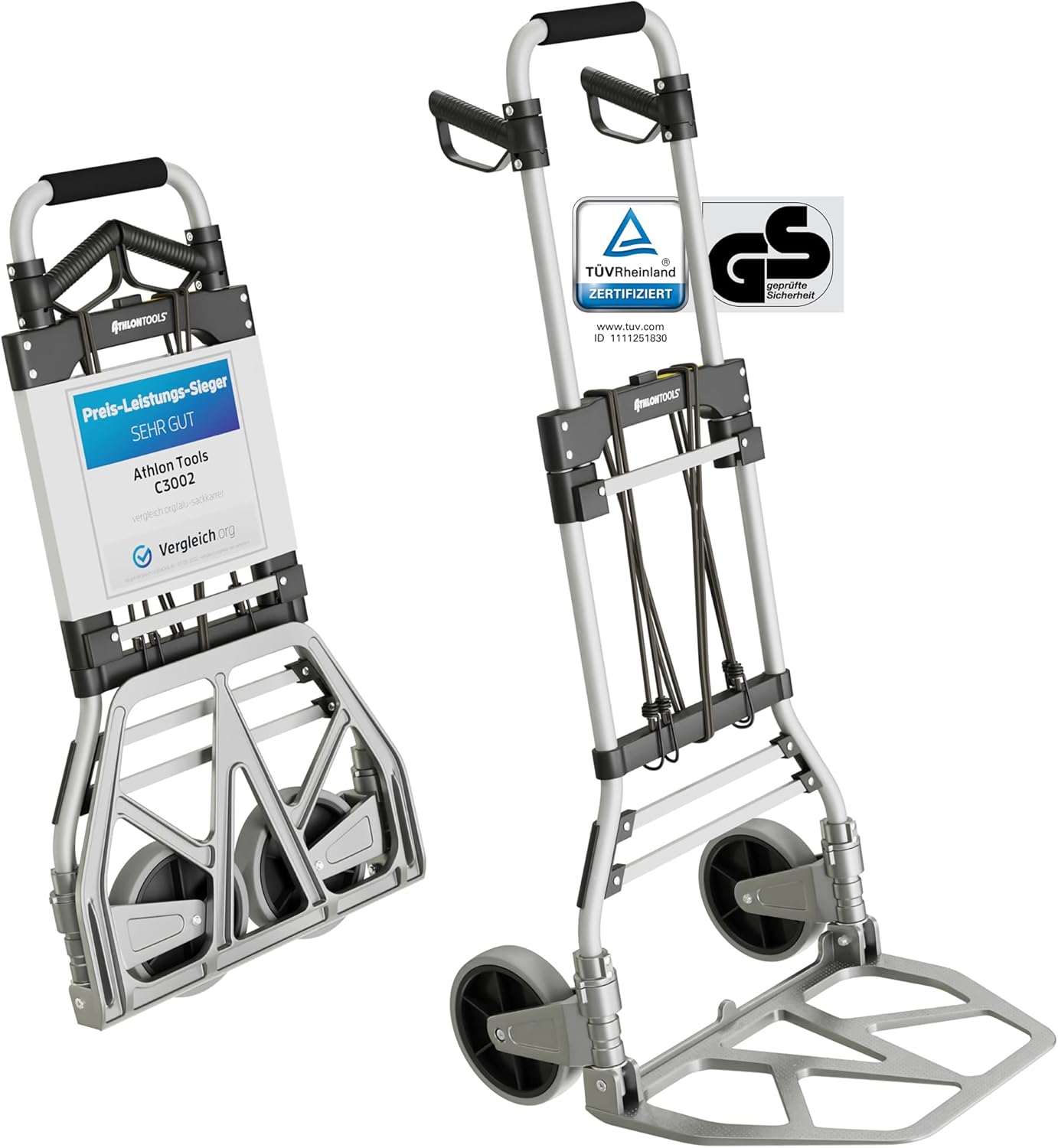 Athlon Tools Carrello Elevatore Manuale Pieghevole - immagine 1