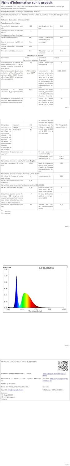 Mounm Plafoniera LED Soffitto Moderna Dimmerabile 60W - immagine 10