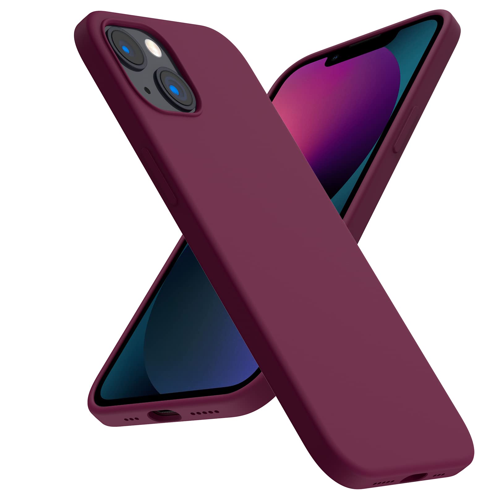 Acronix Cover Silicone per iPhone 13 (6.1") - Vino Rosso