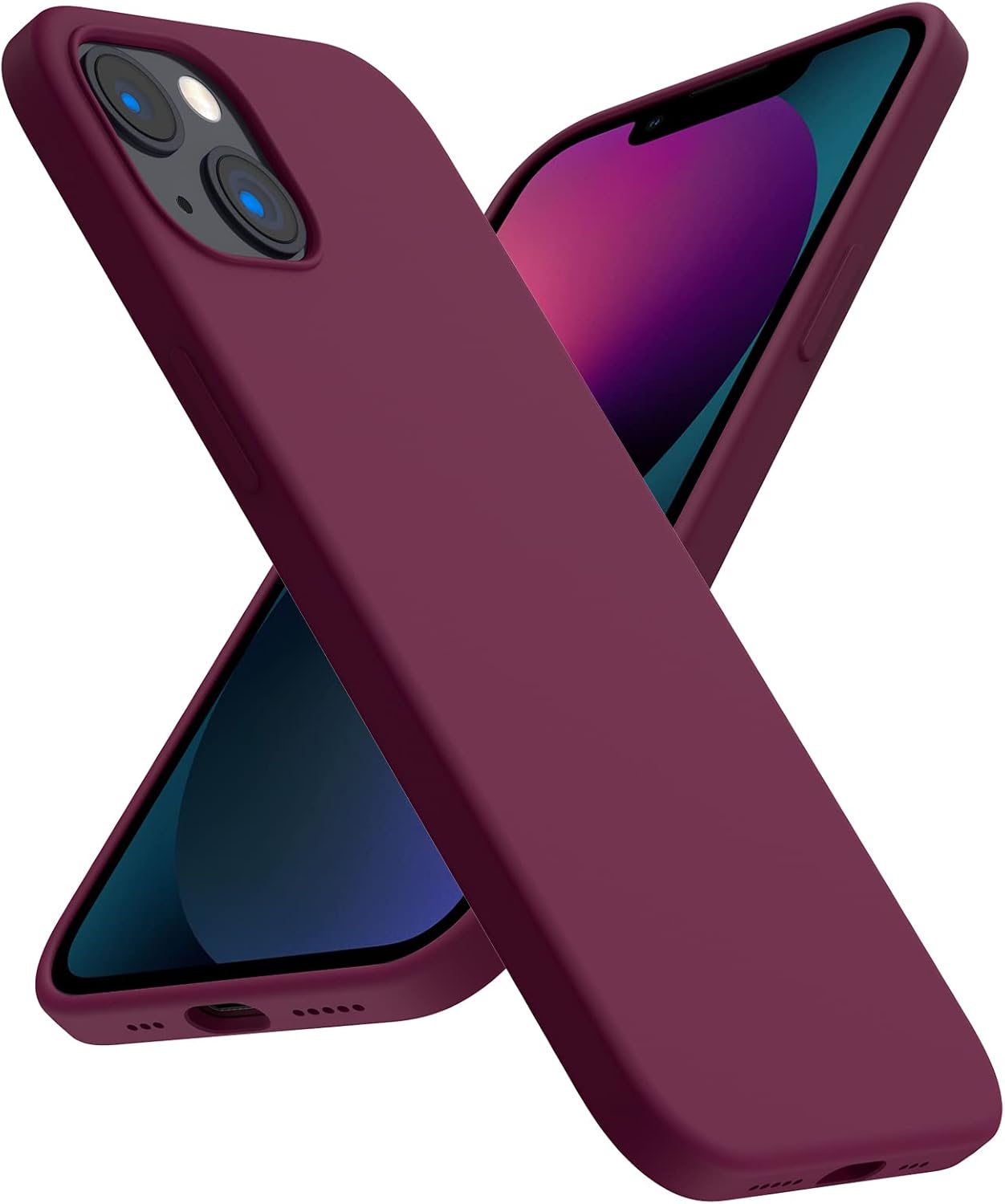 Acronix Cover Silicone per iPhone 13 (6.1") - Vino Rosso - immagine 1