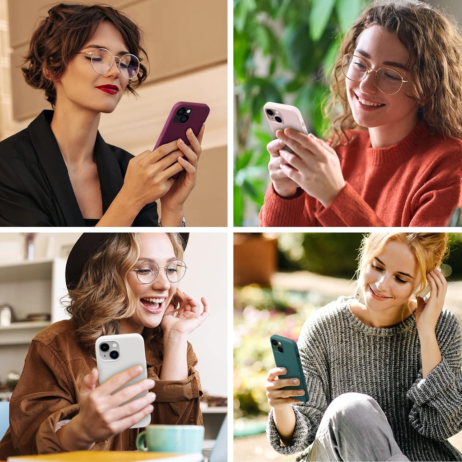 Acronix Cover Silicone per iPhone 13 (6.1") - Vino Rosso - immagine 3