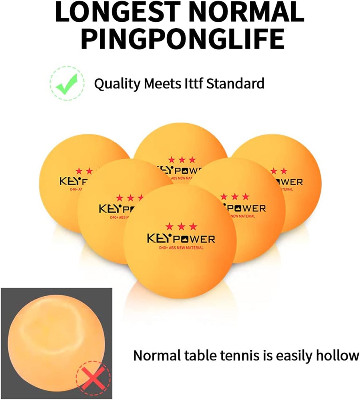 ENG 3-Star Premium Quality Table Tennis, D40+ABS Materiale Ping Pong Balls - immagine 5
