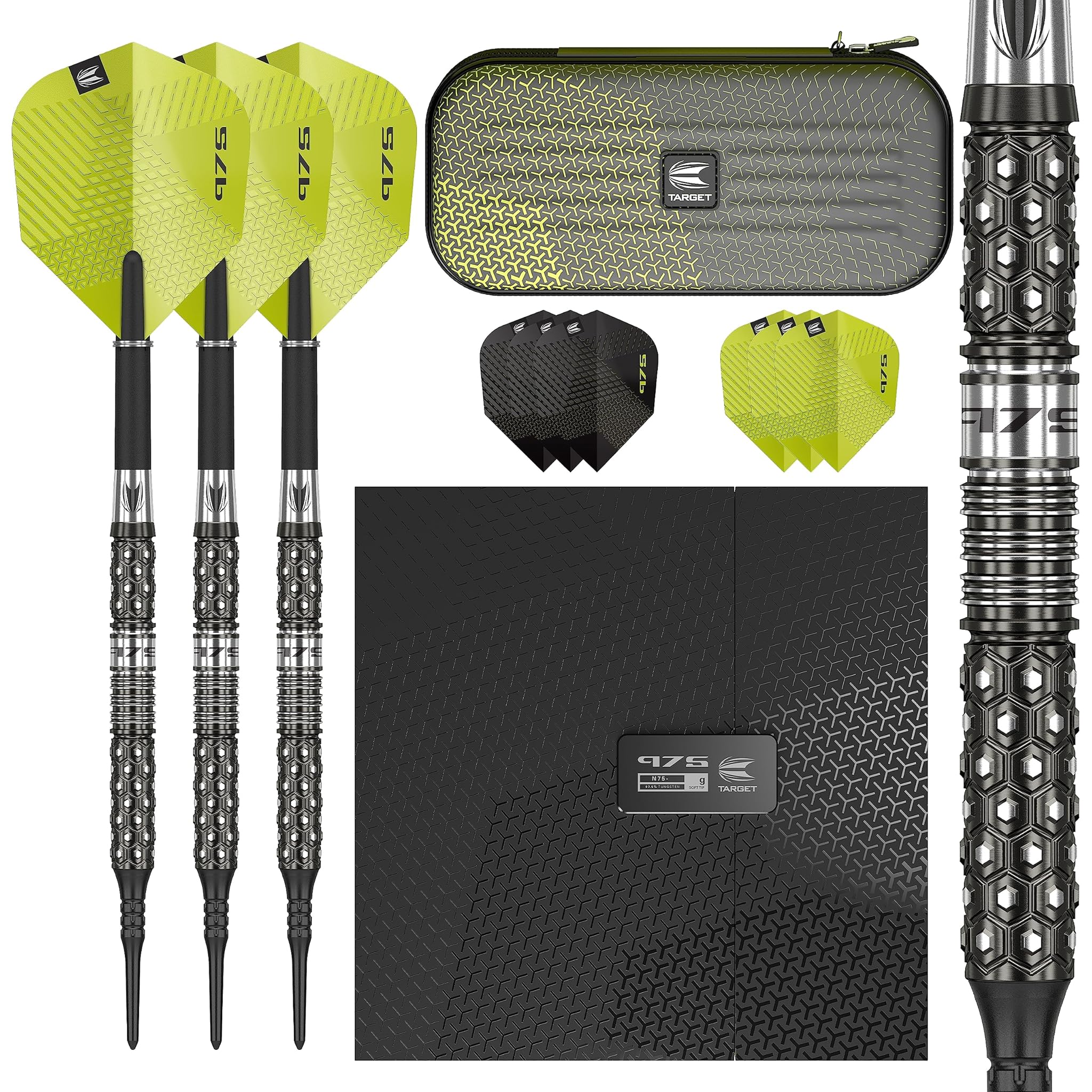 Target Darts 975 11 - Set di freccette con punta morbida in tungsteno al 97,5%
