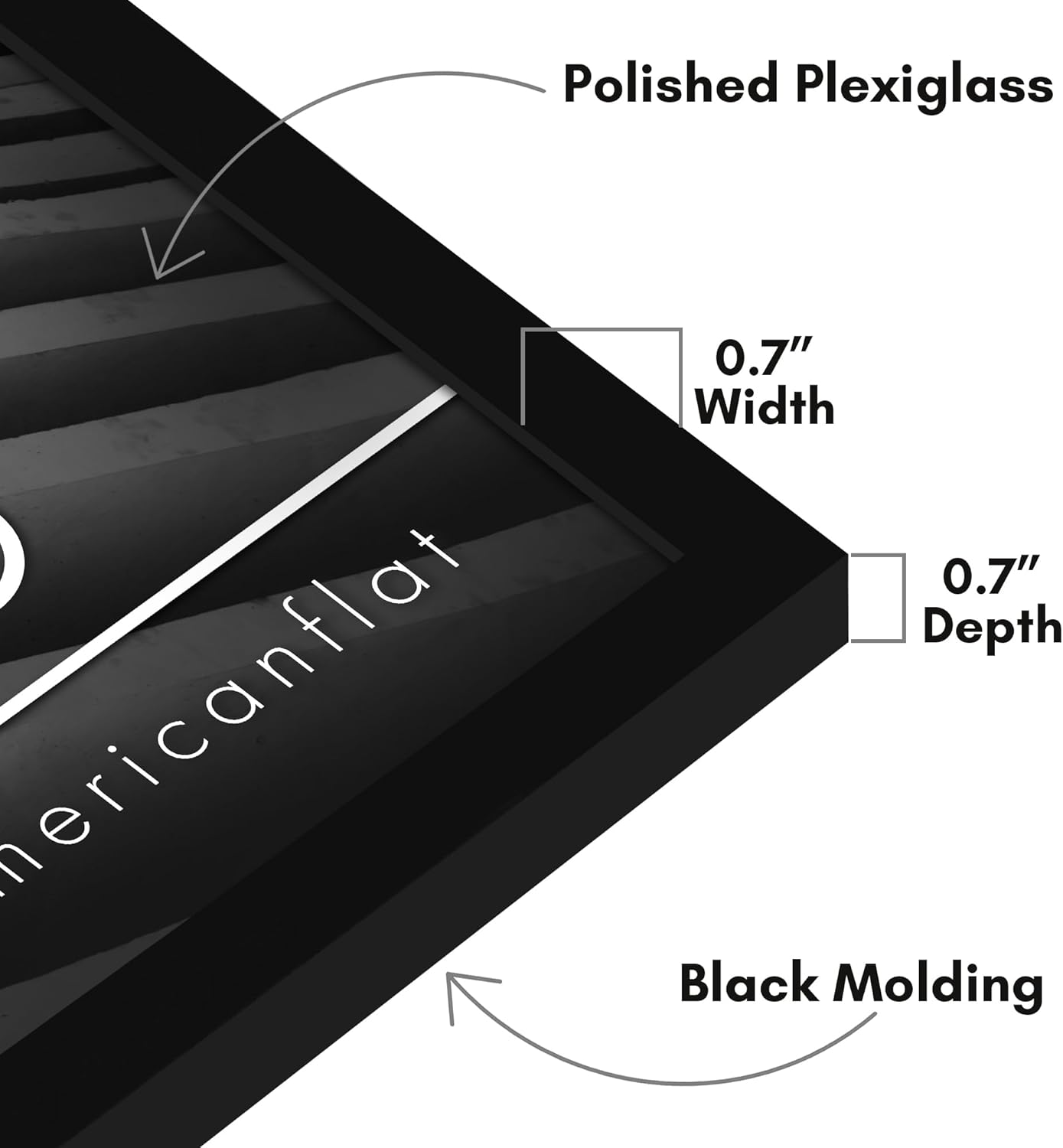 Americanflat Cornice per Poster 68x96cm con Plexiglass - immagine 3